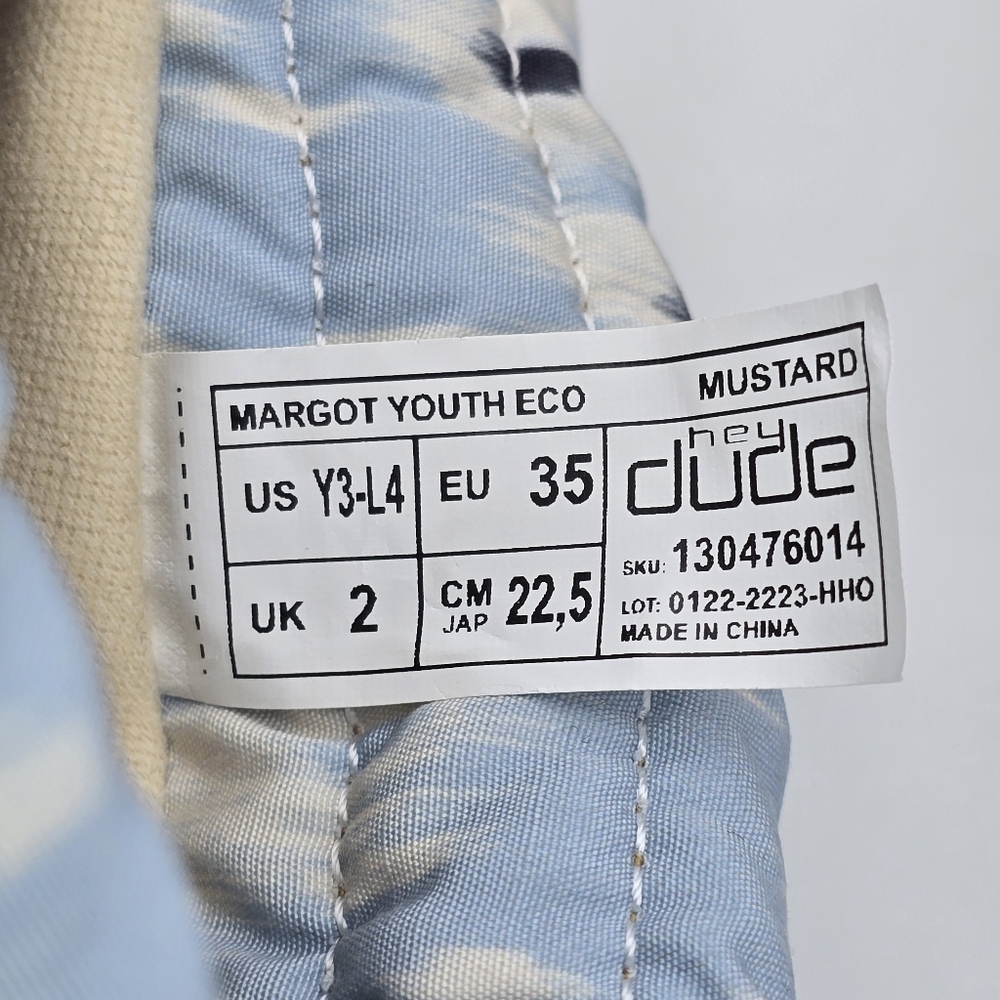 NWT Hey Dude Margot Eco Youth Boots, Mustard, Size 3 (Little Girl) - Picture 13 of 16